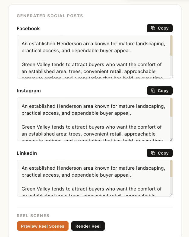 Automated Social Content
